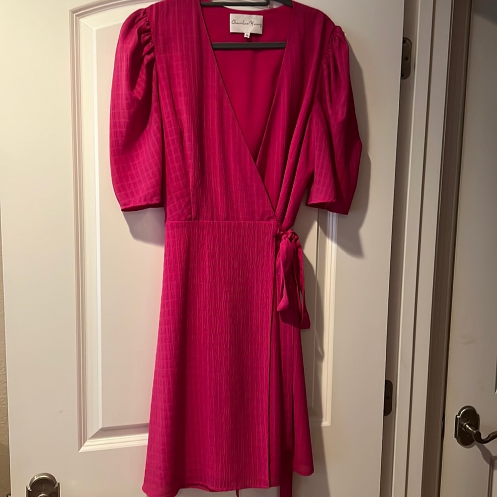 Charles Henry Puff Sleeve Dress
